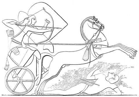 Ancient Egypt Battle Scene Coloring page
