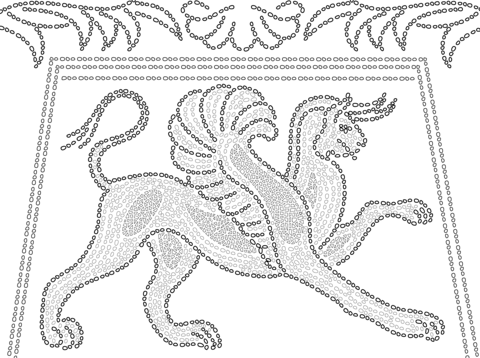 Ancient Greek Mosaic Depicting Griffin Coloring page