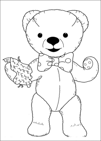 Teddy, a teddy bear Coloring page