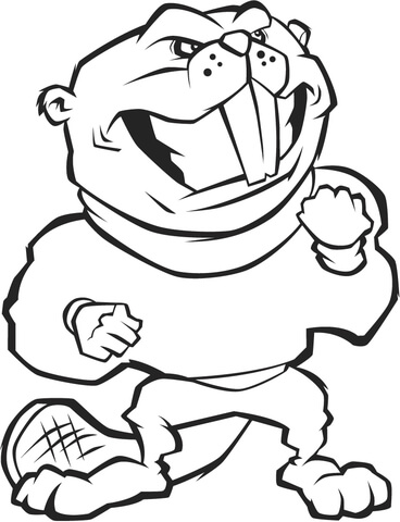 Angry Beaver Coloring page