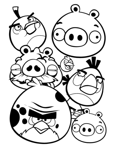 Angry Birds Coloring page