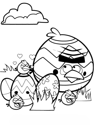 Angry Birds Easter Tournament Coloring page