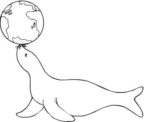 Animals Love Earth  Coloring page