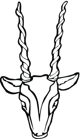 Antelope Head Coloring page