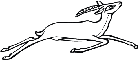 Antelope Jumps Coloring page