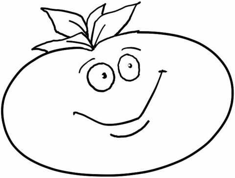 Smiling Apple  Coloring page