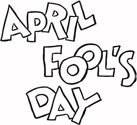 April Fools Day Coloring page
