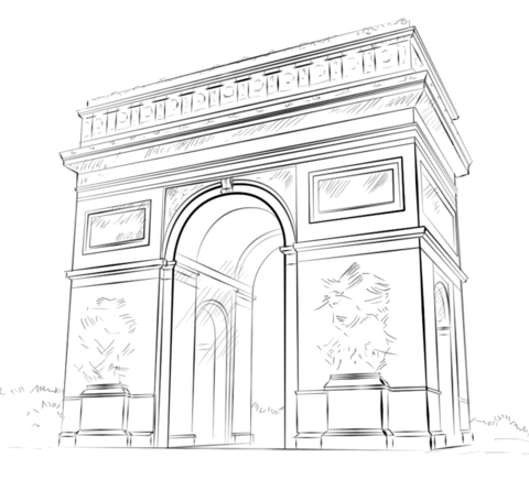 Arc de Triomphe Coloring page