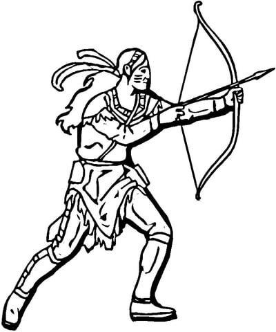 Archery  Coloring page