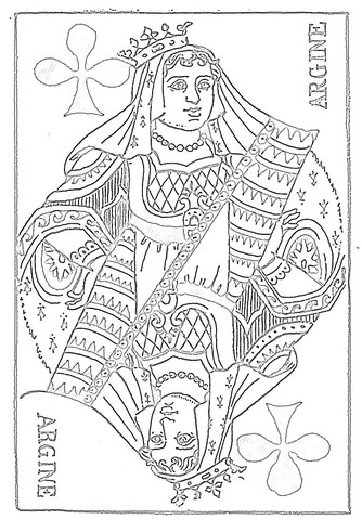 Argine Clubs Tarot Card  Coloring page