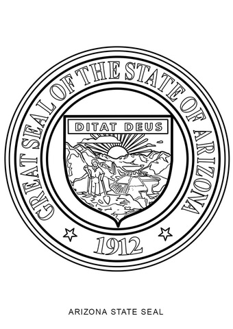 Arizona State Seal Coloring page