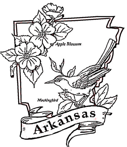 Arkansas  Coloring page