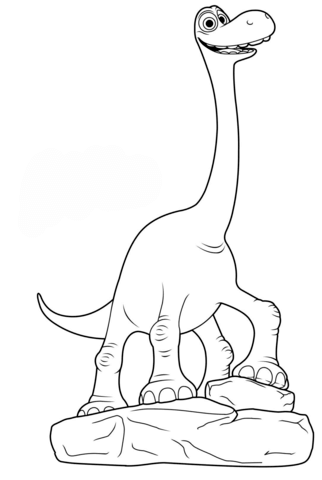 Arlo from The Good Dinosaur Coloring page