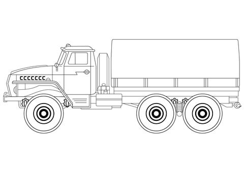 Army Truck Coloring page