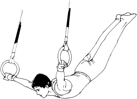 Artistic Gymnastics Rings Coloring page