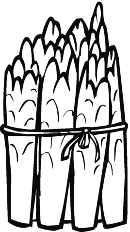 A Bunch of Asparaguses Coloring page