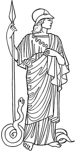 Athena  Coloring page