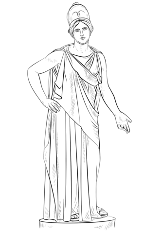 Athena Goddess Coloring page