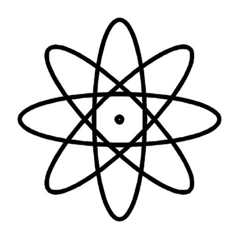 Atom Coloring page