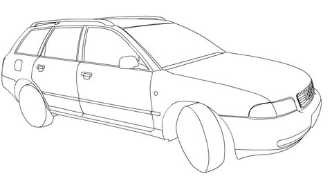 Audi A4 Coloring page