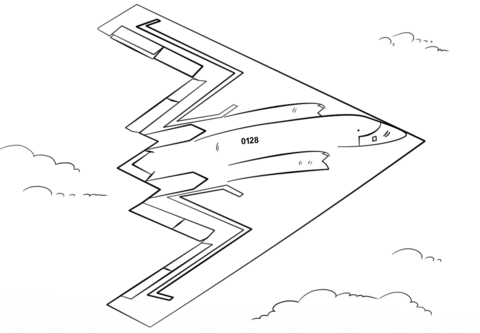 B-2 Stealth Bomber Coloring page