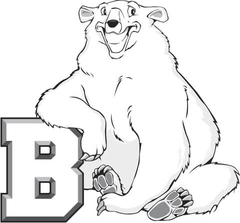 B is for Bear Coloring page