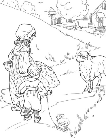 Baa Baa Black Sheep Coloring page