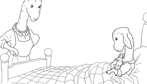 Baby Llama, What a Tizzy! Sometimes Mama's Very Busy Coloring page