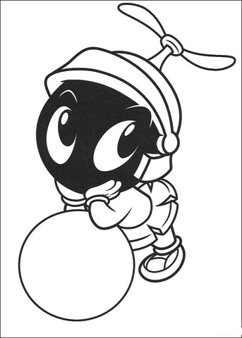 Baby Marvin The Martian Coloring page