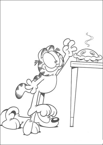 Bad Garfield Coloring page