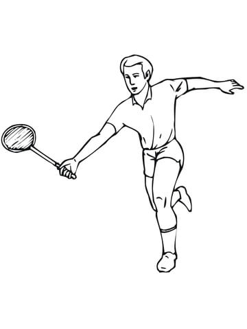 Badminton Coloring page