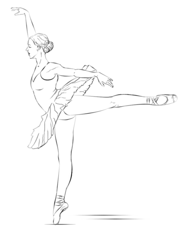 Ballerina Coloring page