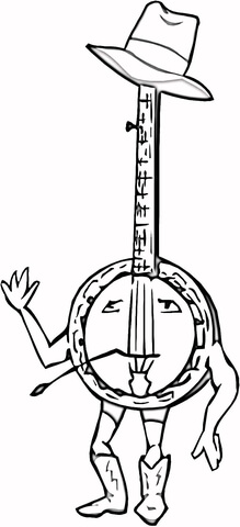 Banjo  Coloring page