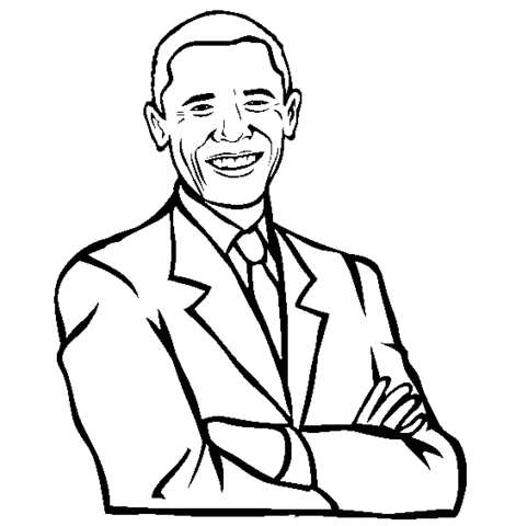 Barack Obama  Coloring page