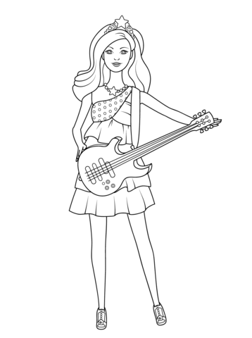 Barbie Pop Star Keira Coloring page