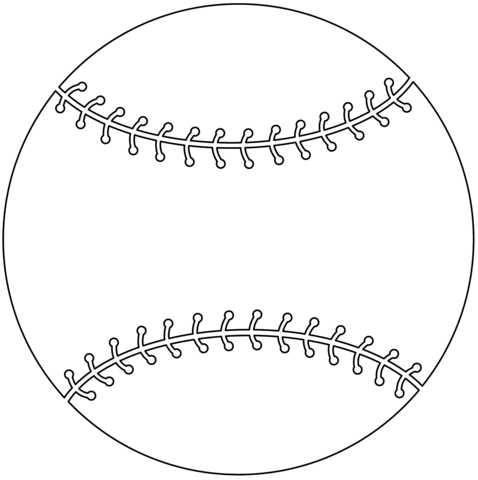 Baseball ball Coloring page
