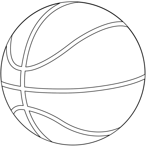 Basketball ball Coloring page