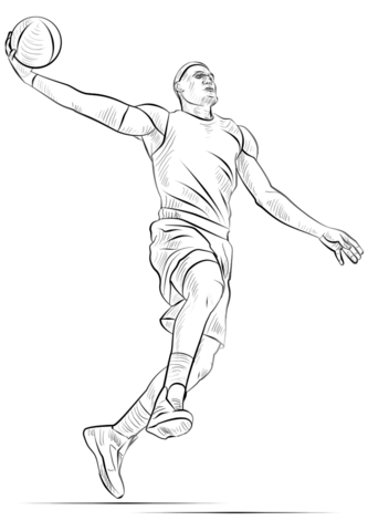 Basketball Player Coloring page