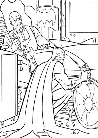 Batman And Alfred Pennyworth Coloring page