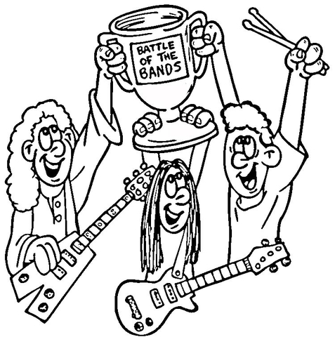 Battle of the Bands Coloring page