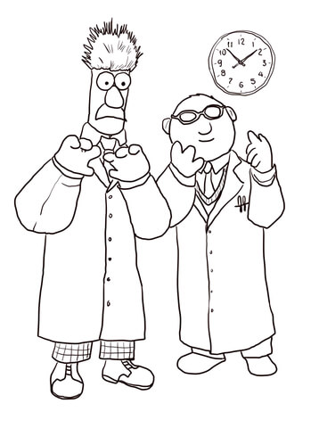 Beaker and Bunsen Honeydew Coloring page