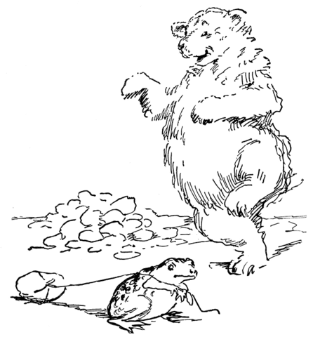 Bear And Frog Coloring page