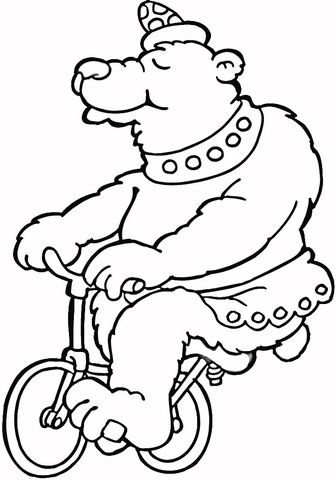 Bear Takes a Ride  Coloring page