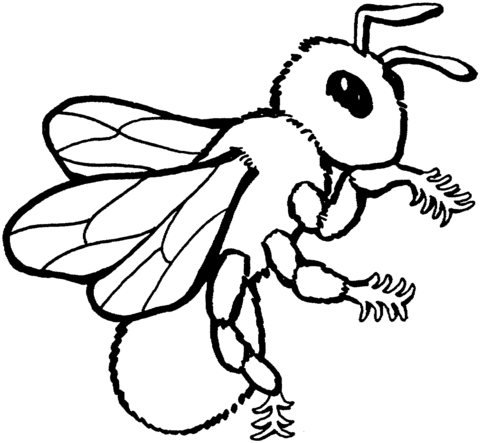 Bee 7 Coloring page
