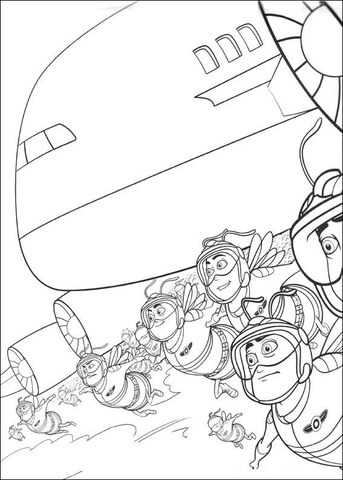Bees On The Plane  Coloring page