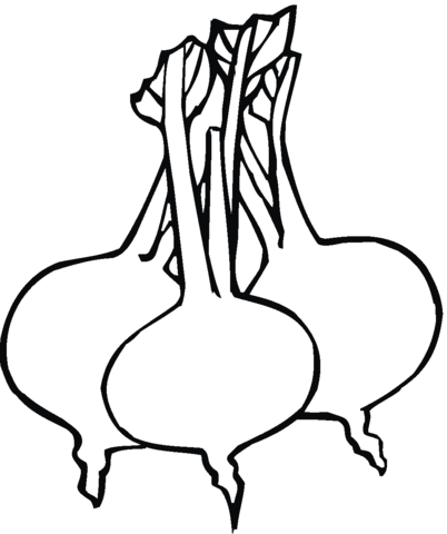 Three Beetroots Coloring page