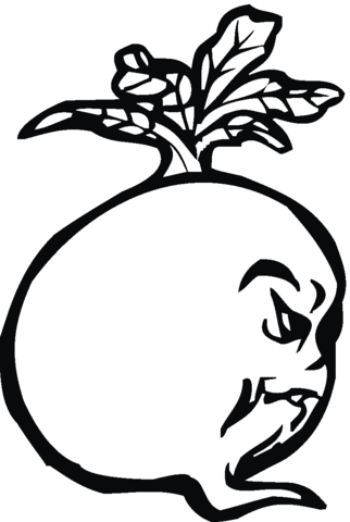 Beetroot Illustration Coloring page
