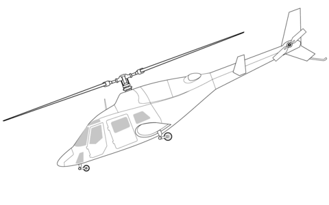 Bell 222 Helicopter Coloring page