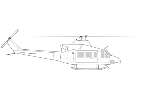 Bell 412 Helicopter Coloring page