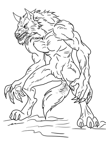 Ben 10 Werewolf Coloring page